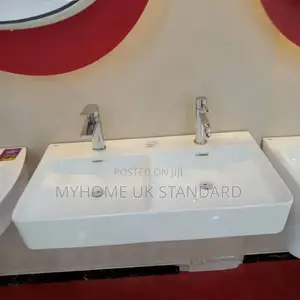 Double Wash Hand Basin Wall Hung.