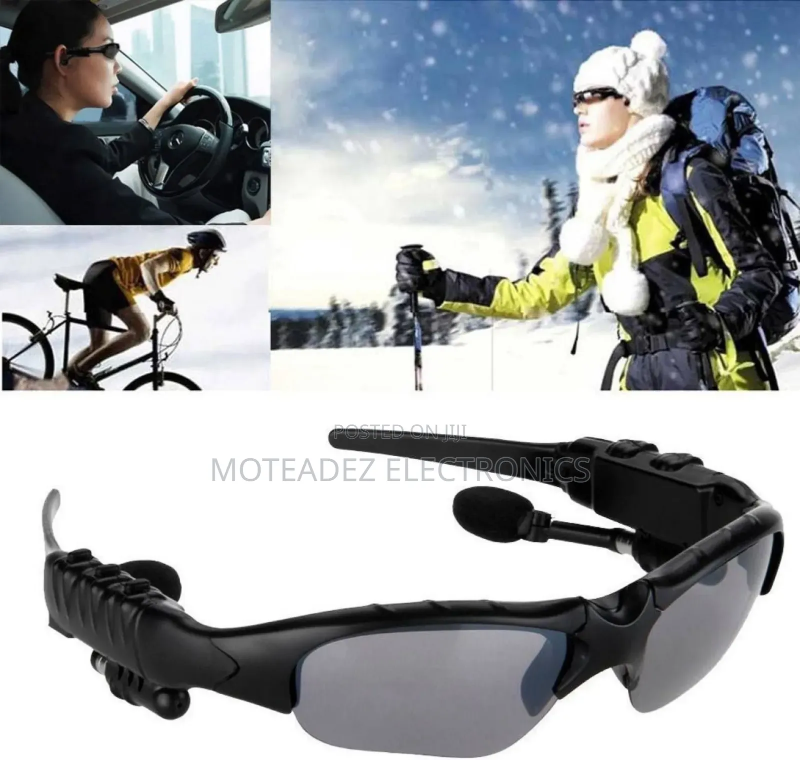 Bluetooth Rechargeable Sunglasses With Adjustable Earphones