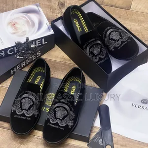 Photo - Versace Luxury Designer Suede Leather Shoes Well Branded