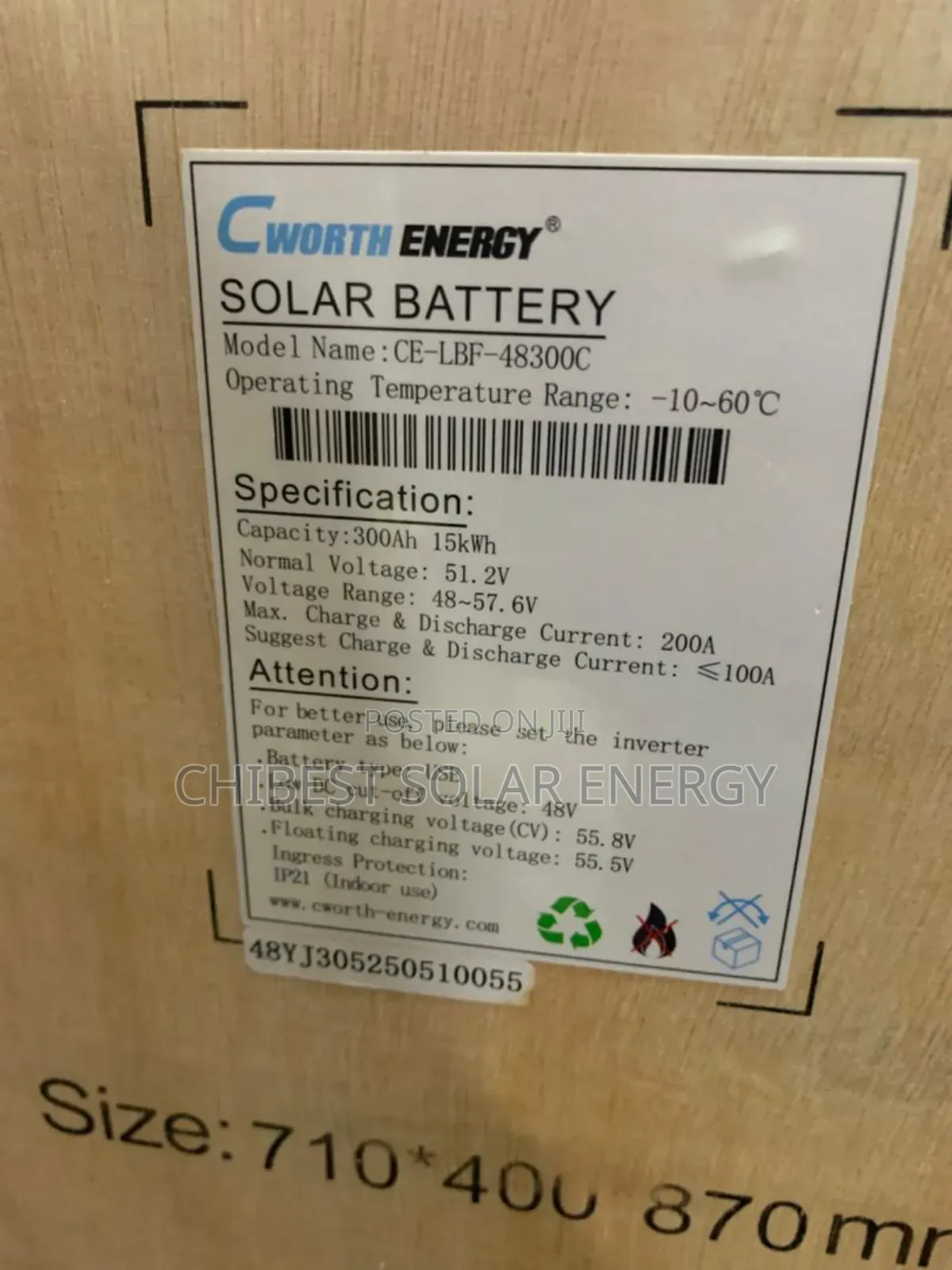 15kwh 51.2v Lithium Battery C Worth