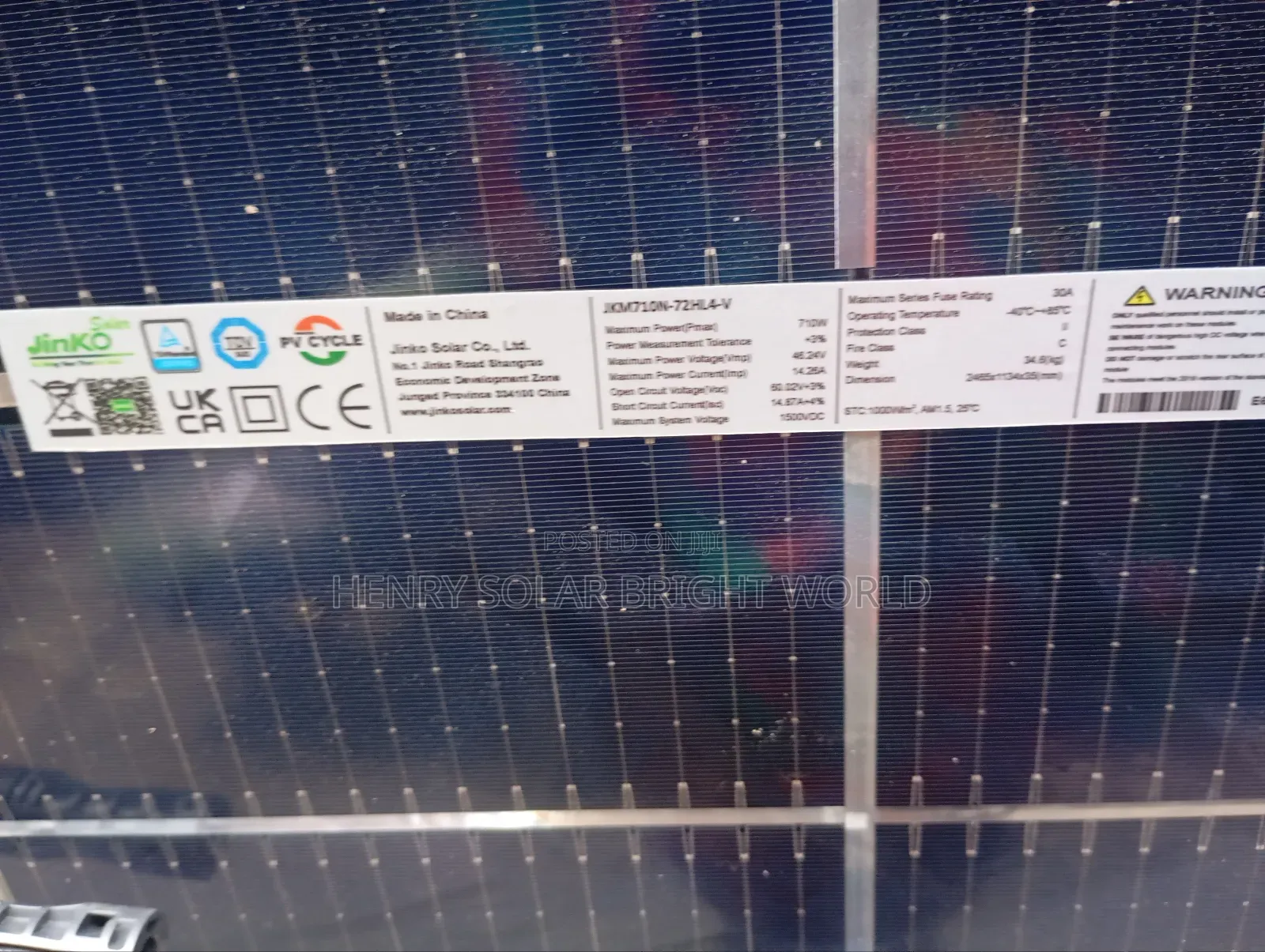 Jinko 710w Panel Mono