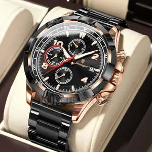 Poedagar for Men, Functional Chronograph Wristwatch