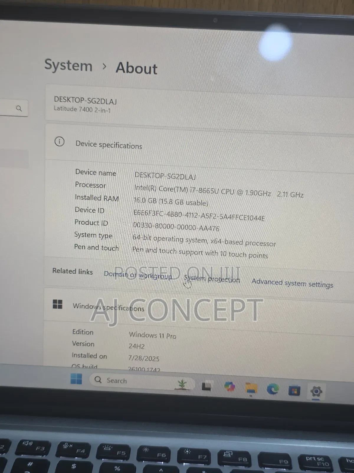 Laptop Dell Latitude 7400 16GB Intel Core i7 SSD 512GB