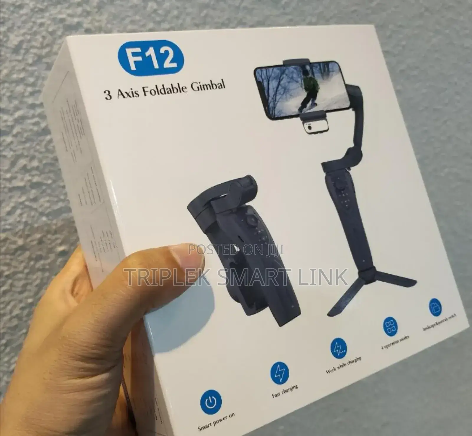 F12 Foldable Handheld Gimbal Stabilizer Face Object Tracking