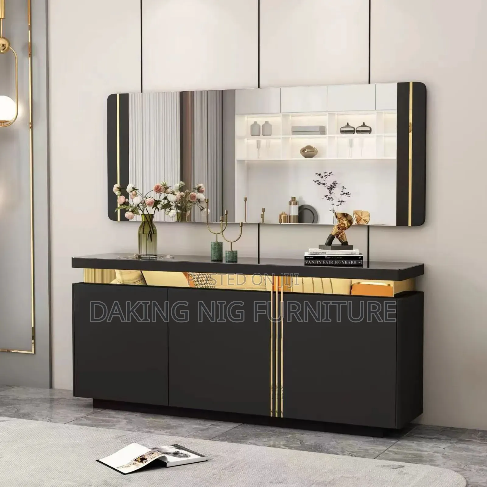 Quality Sideboard Buffet With Mirror