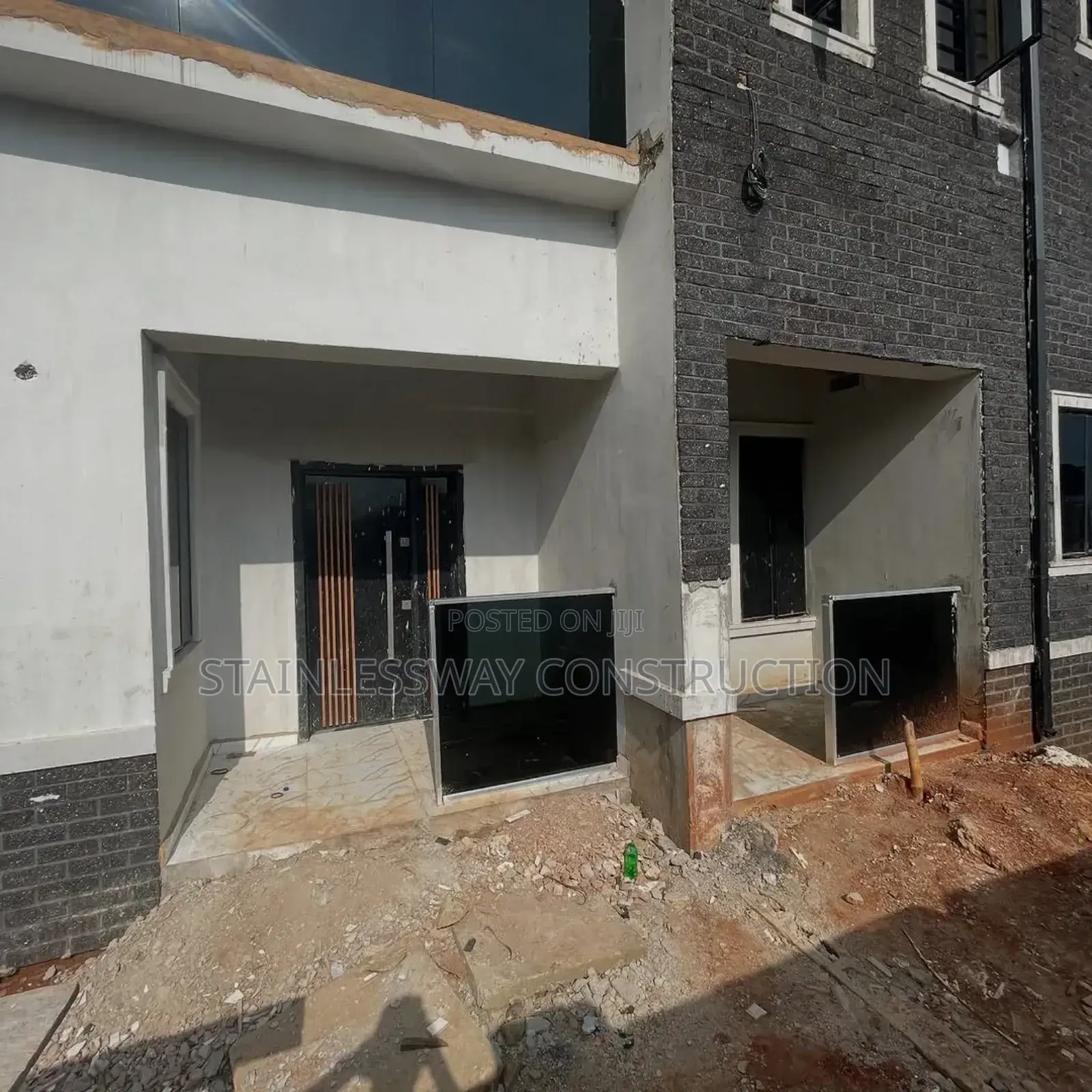 Dark Grey Glass Handrails/Balcony
