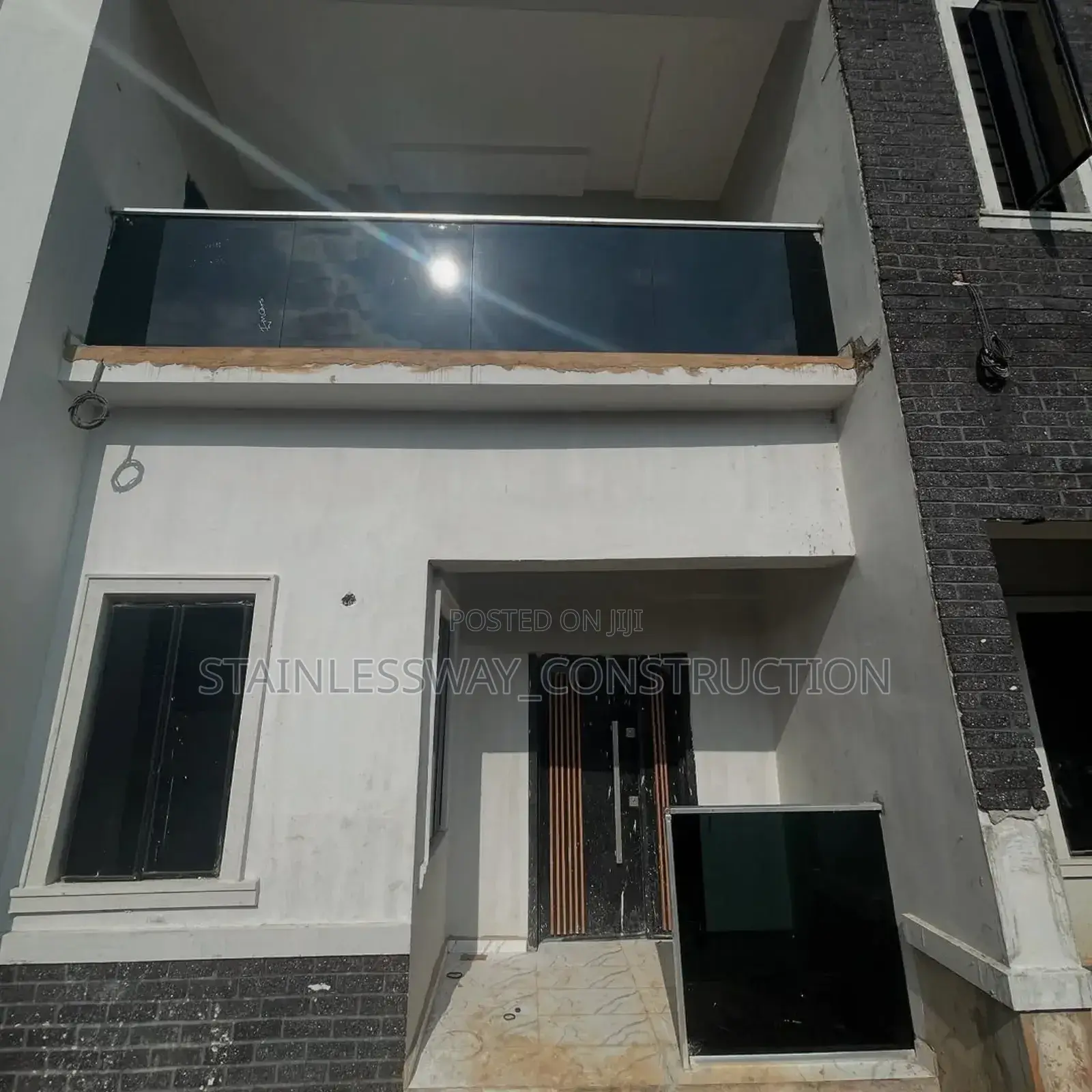 Dark Grey Glass Handrails/Balcony