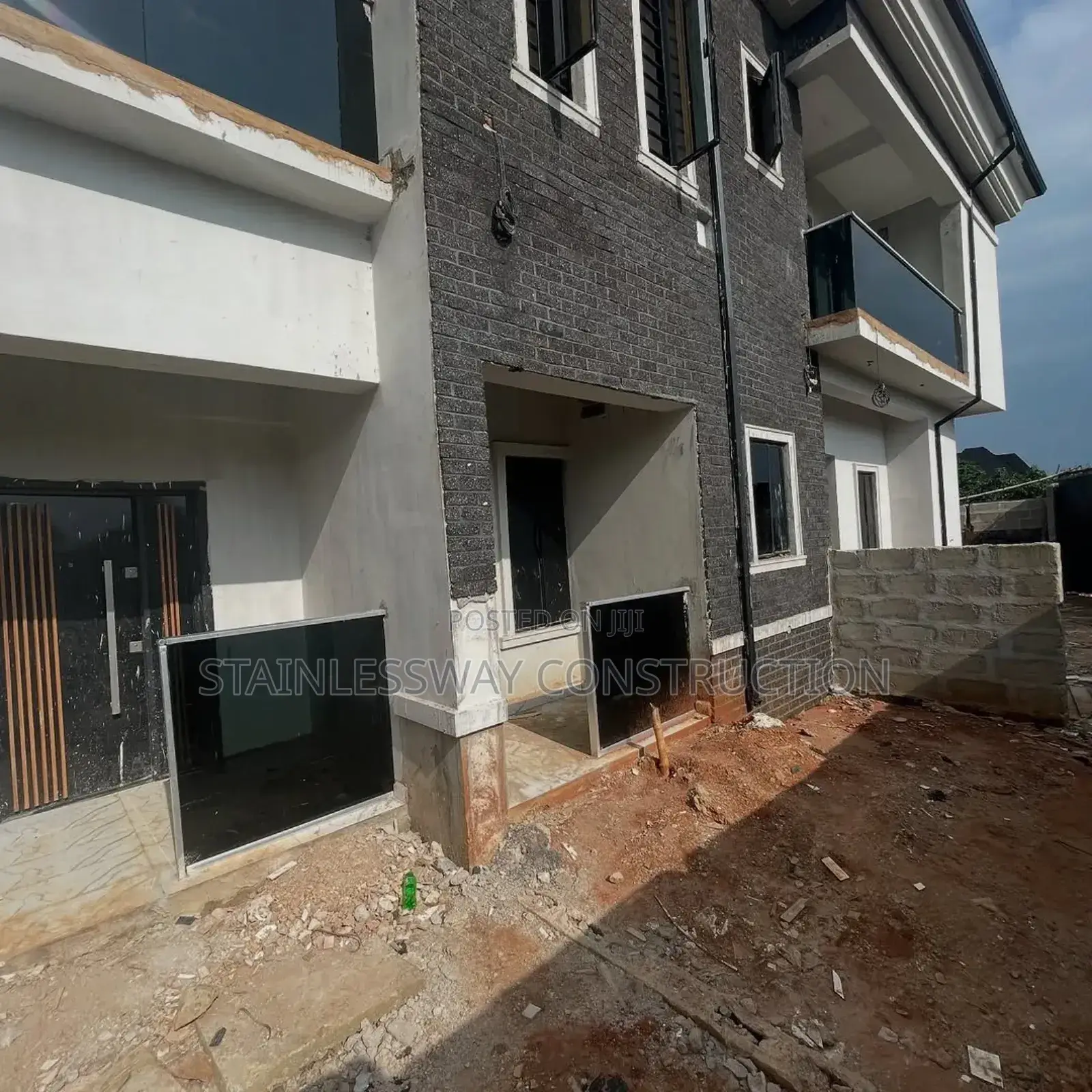 Dark Grey Glass Handrails/Balcony