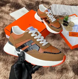 Original Hermes Paris Leather Sneakers Collections