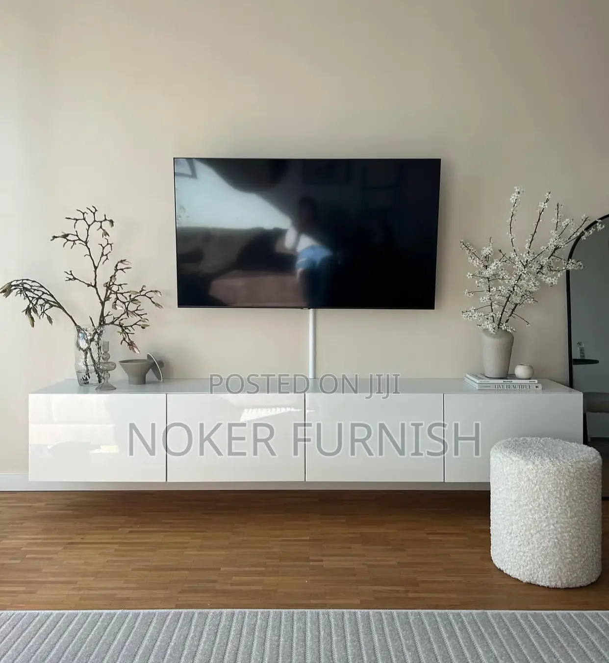 High Gloss Floating Tv Stand