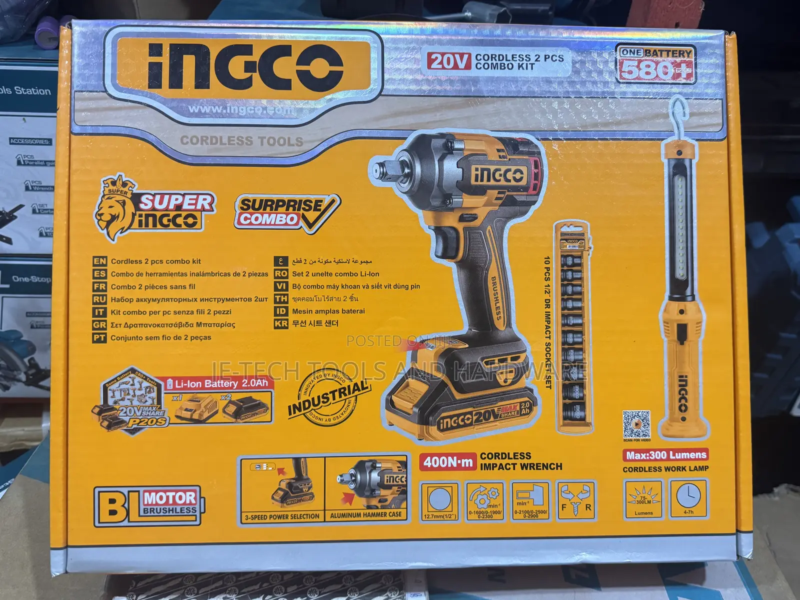 Ingco 20v Cordless 2-piece Combo Kit
