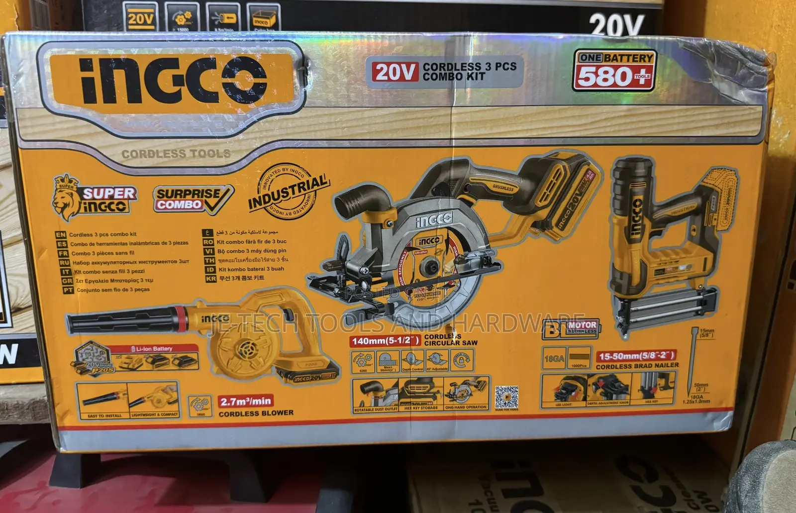 Ingco 20v Cordless 3-piece Combo Kit