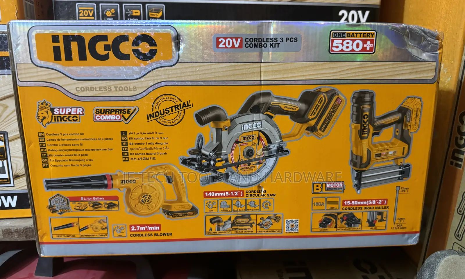 Ingco 20v Cordless 3-piece Combo Kit