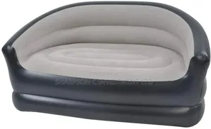 Inflatable Flocked Air Sofa Double Chair Indoor Outdoors