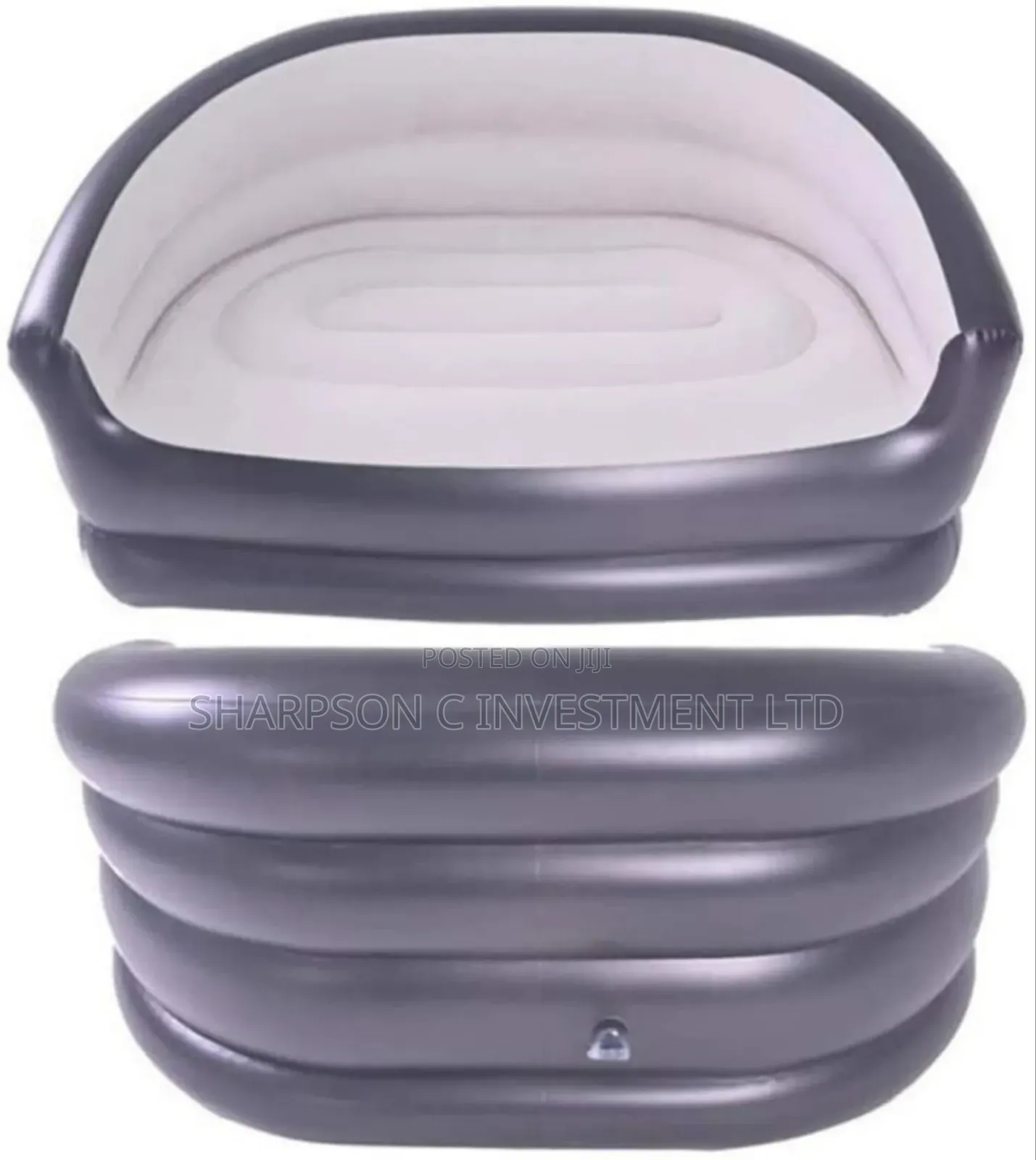 Inflatable Flocked Air Sofa Double Chair Indoor Outdoors