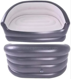 Inflatable Flocked Air Sofa Double Chair Indoor Outdoors