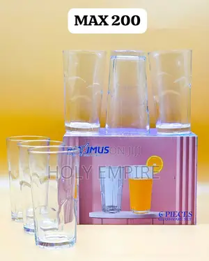 6pcs Round Water Glass Cup