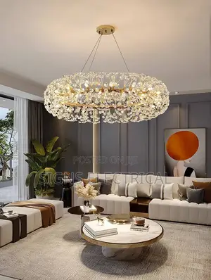 Light Luxury Crystal Chandelier Living Room