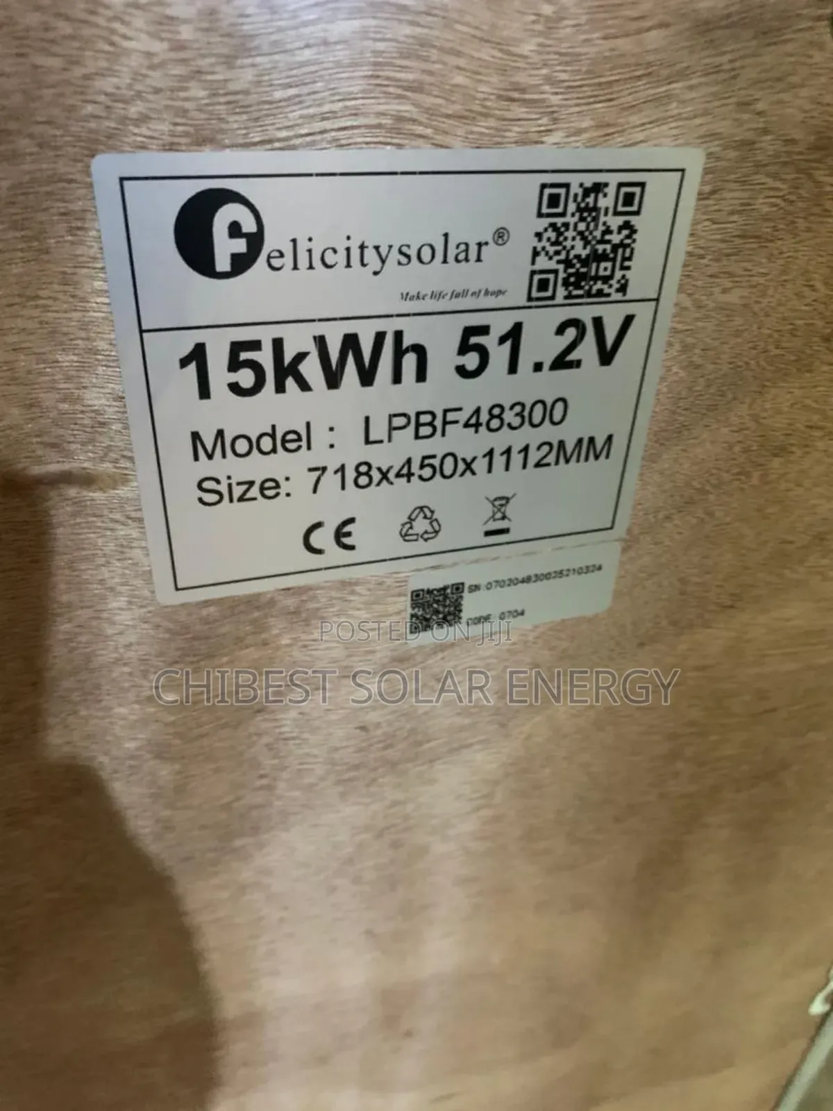 15kwh 51.2v Lithium Battery Felicity