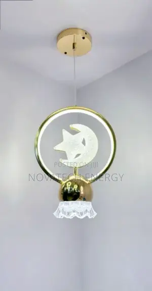 Moon and Star Simple Single Dropping Pendant Light