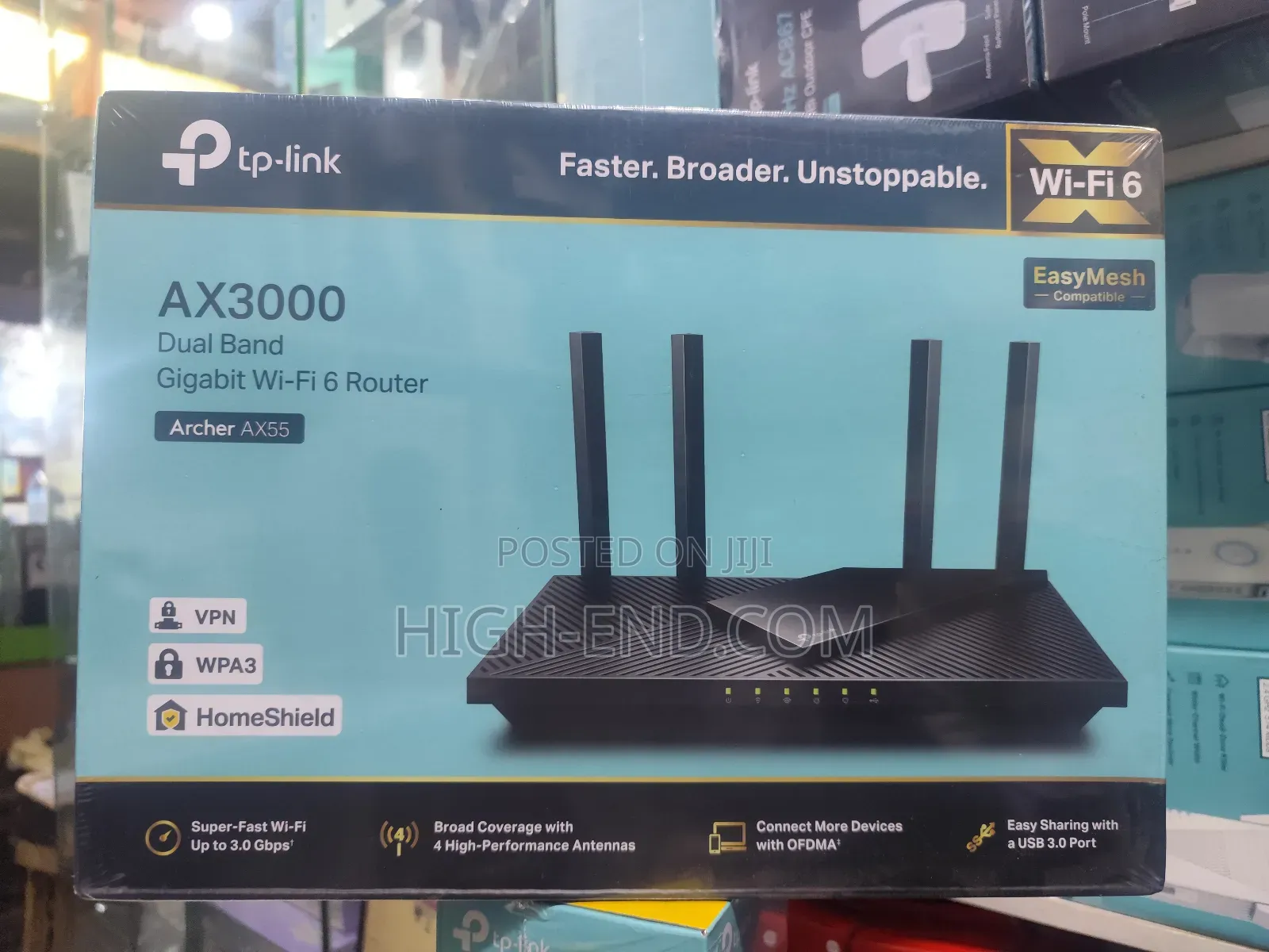 TP-Link Ax3000 Dual Band Gigabit Router Archer Ax55