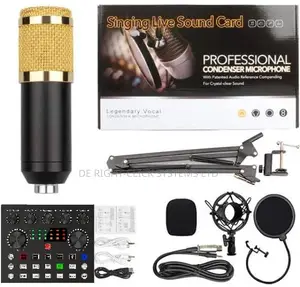 Bm800 Podcast Condenser Microphone V8s Sound Card Voice Edit