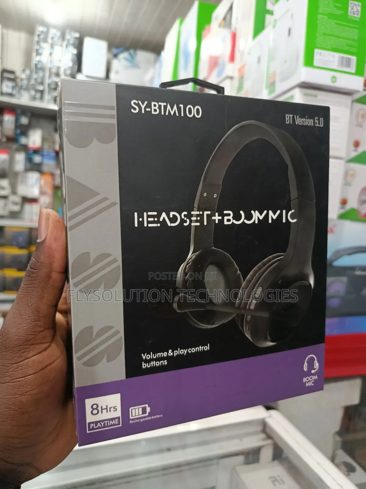 Sy-Btm100 Bluetooth Headset With Boom Mic