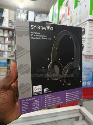 Sy-Btm100 Bluetooth Headset With Boom Mic