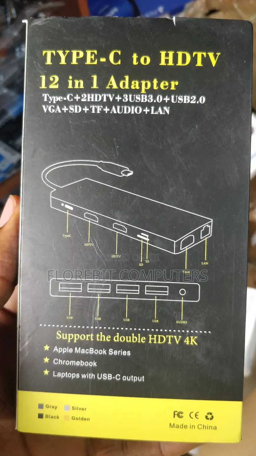 Type C to HDTV 12 in 1 Adaptor