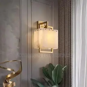 Luxury Gold Natural Marble Wall Light for Living Room