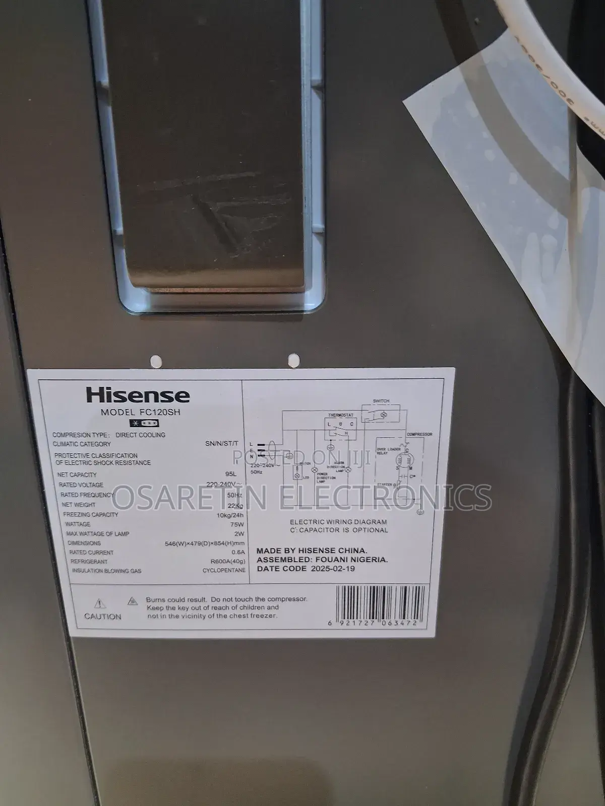 Hisense Deep Freezer 95 Litre