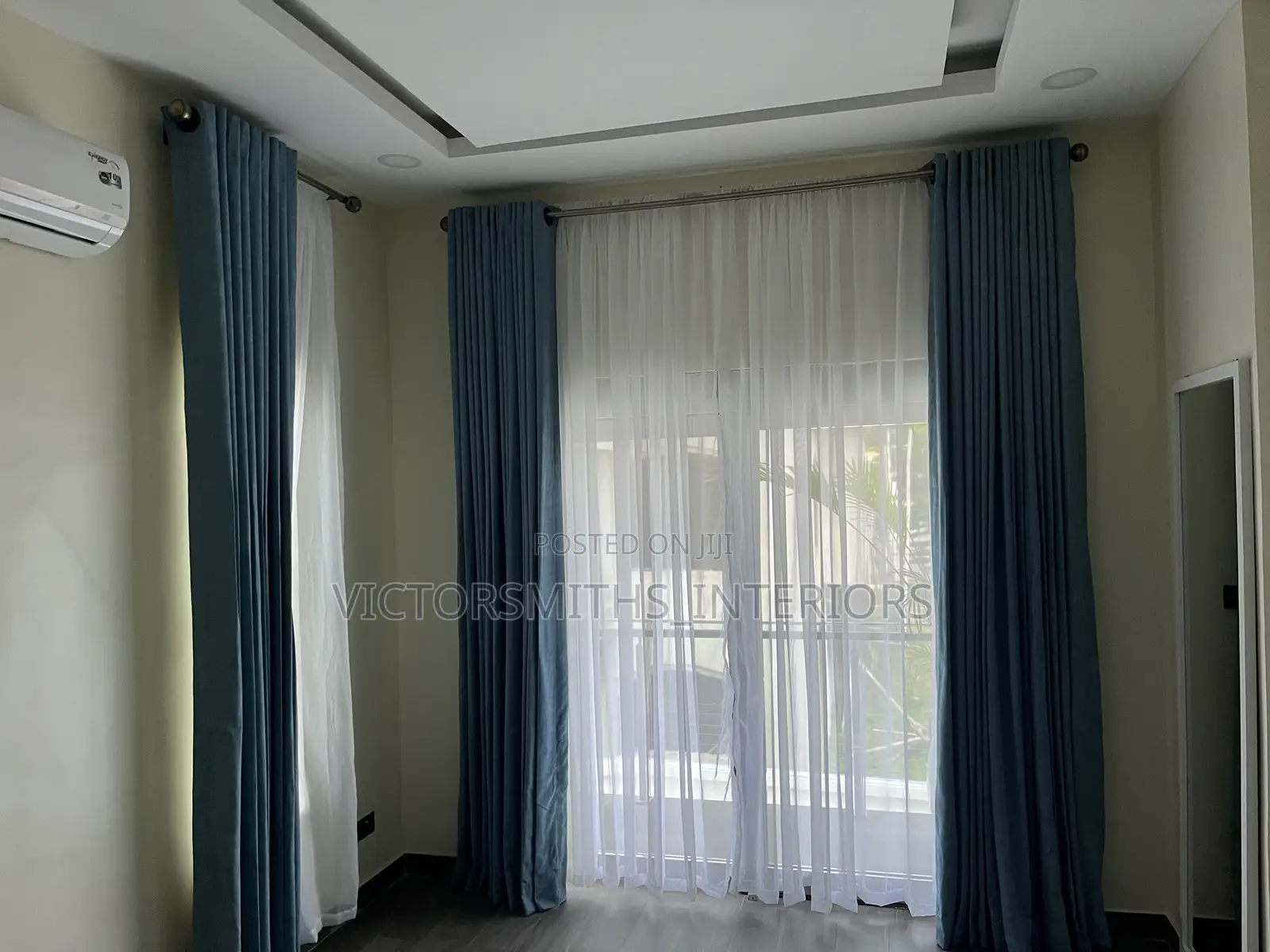 Blue Curtains Drapes Design