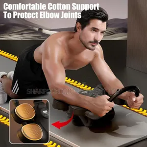 Automatic Rebound Abdominal Wheel 4 Timer, Knee Pad, Abs