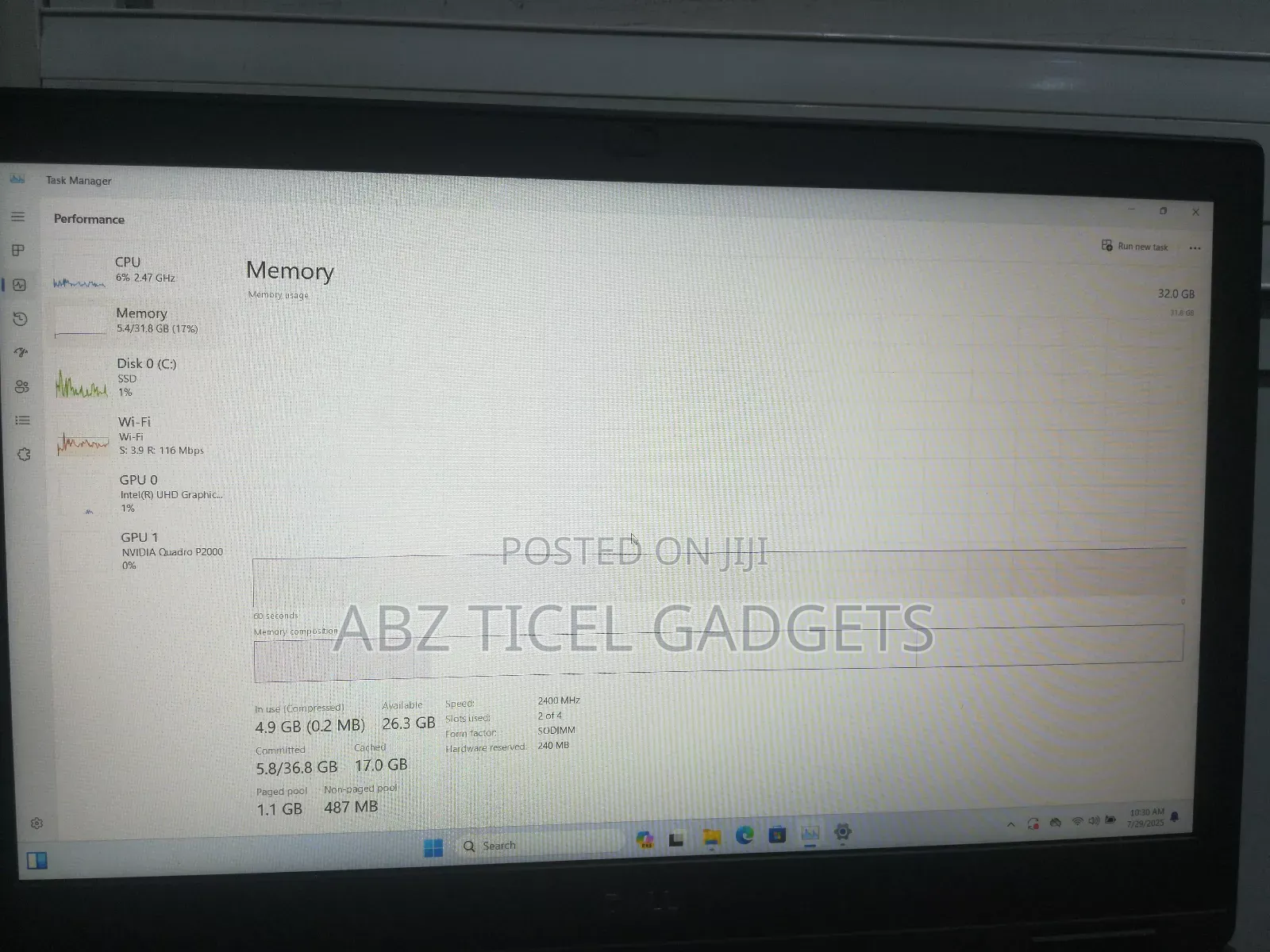 Laptop Dell Precision 7530 32GB Intel Core I7 SSD 512GB