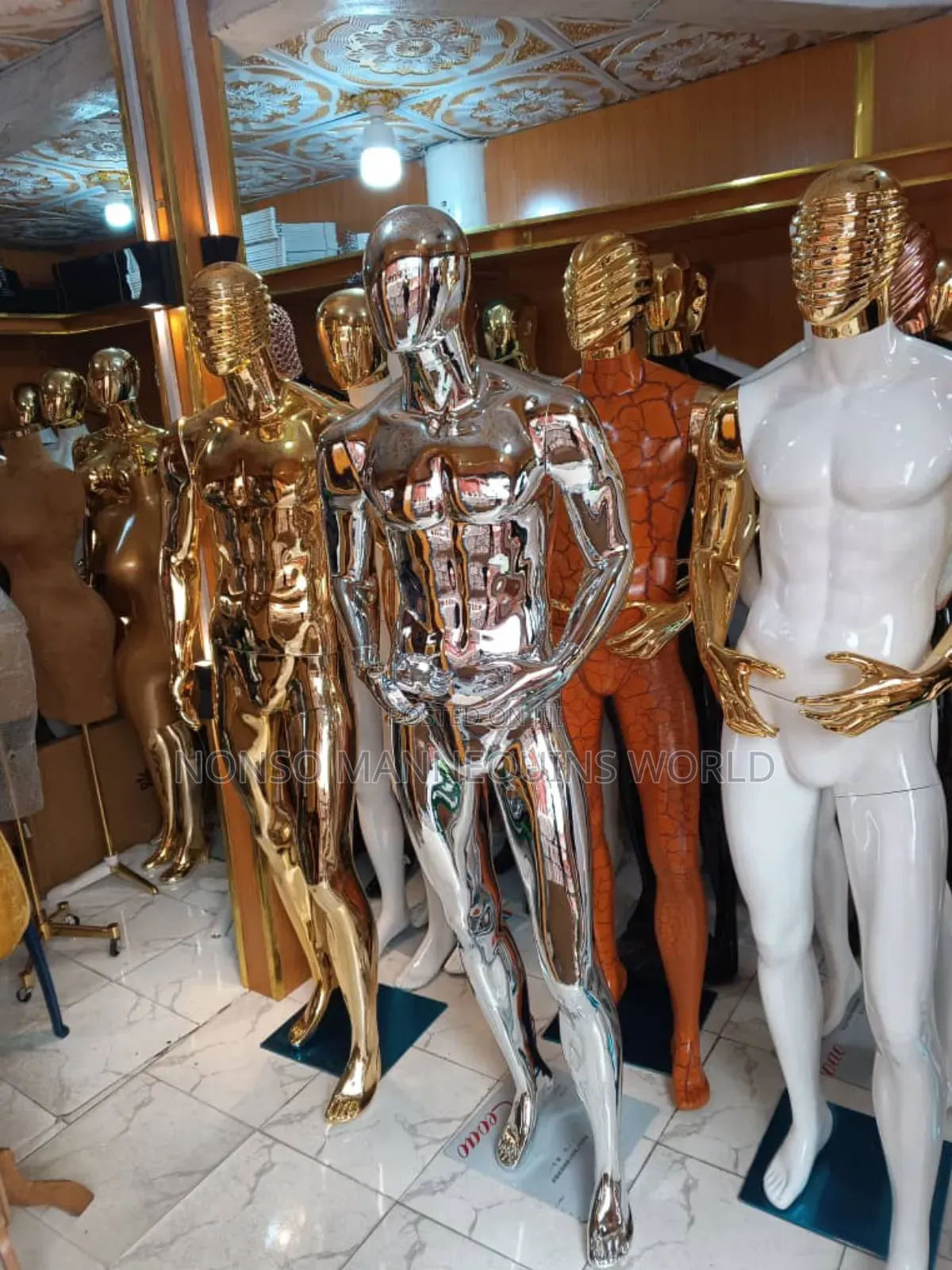 Silver Chrome Male Display Mannequin