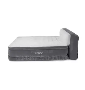 Dura-Beam Inflatable Pillow Top Air Mattress With Headboard