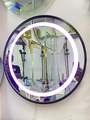 Black Frame Led Mirror Square