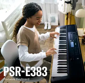 Yamaha PSR E383 Touch-Sensitive Portable Keyboard _ Adapter