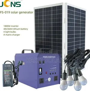 JCNS 1800watts Solar Generator With 350watts Foldable Panel