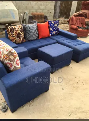 Beautiful Quality, Blue, L Shape Which Table Is Available