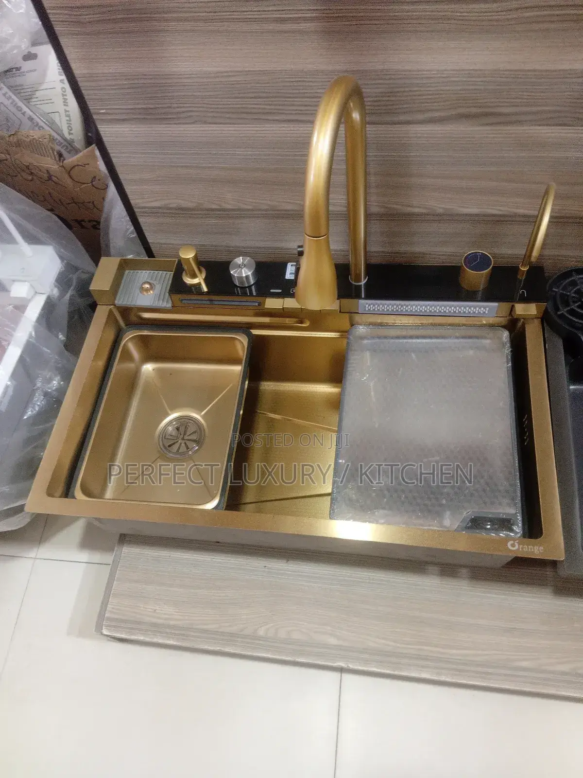 Pure Gold 4 Button Kitchen Sink With Tap