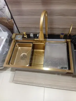 Pure Gold 4 Button Kitchen Sink With Tap