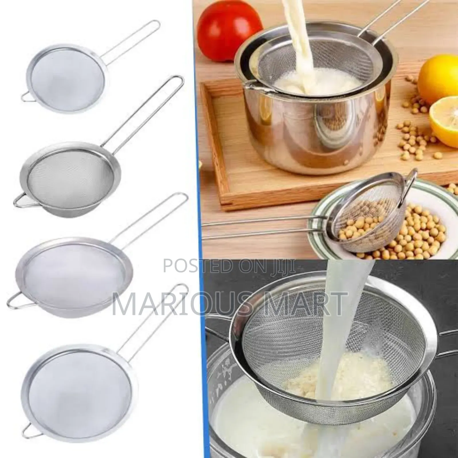 3pcs Stainless Steel Sieve
