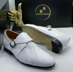 Photo - Classic White and Ash Color Leather Shoe