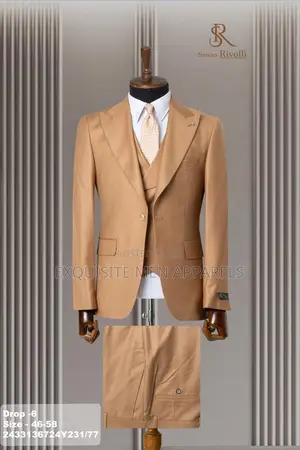 Italian Style Classic Golden Button Men’S Suit