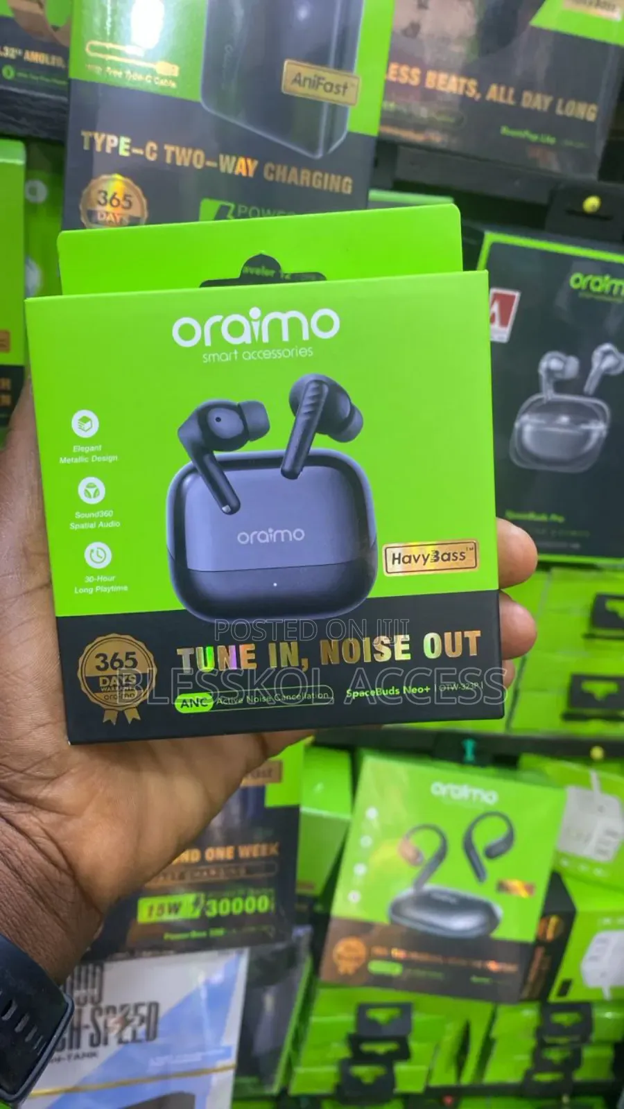 Oraimo Spacebuds Neo+ Anc Spatial Audio Wireless Earphones