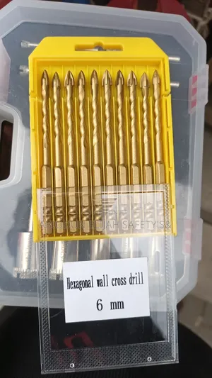 Original M6 Set of 10pcs Hexagonal Cross Wall Drill Bit