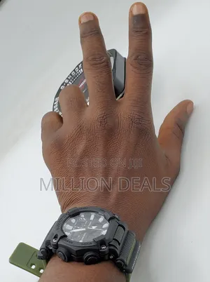 Dual Timer Green Black Rubber Strap Men's Soort Wrist Watch