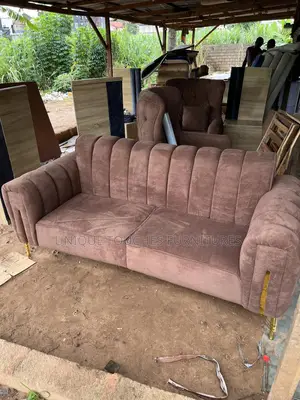 Multi Coloured Brown And Off White Parlour Sofa