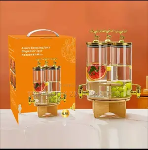3pcs Set Beverage Juice Dispenser With Stand 5.5l